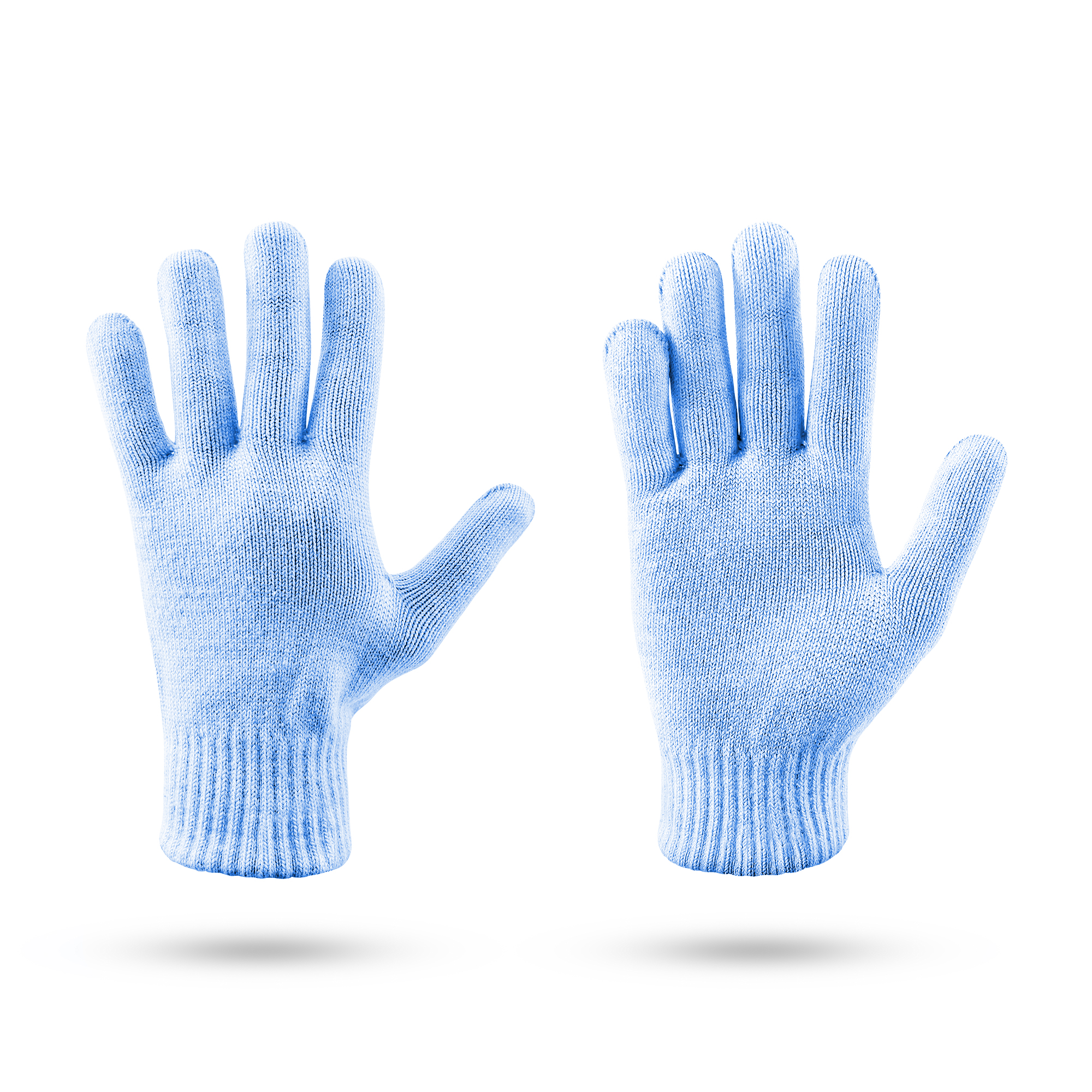 Schutzhandschuh unbeschichtet hellblau 