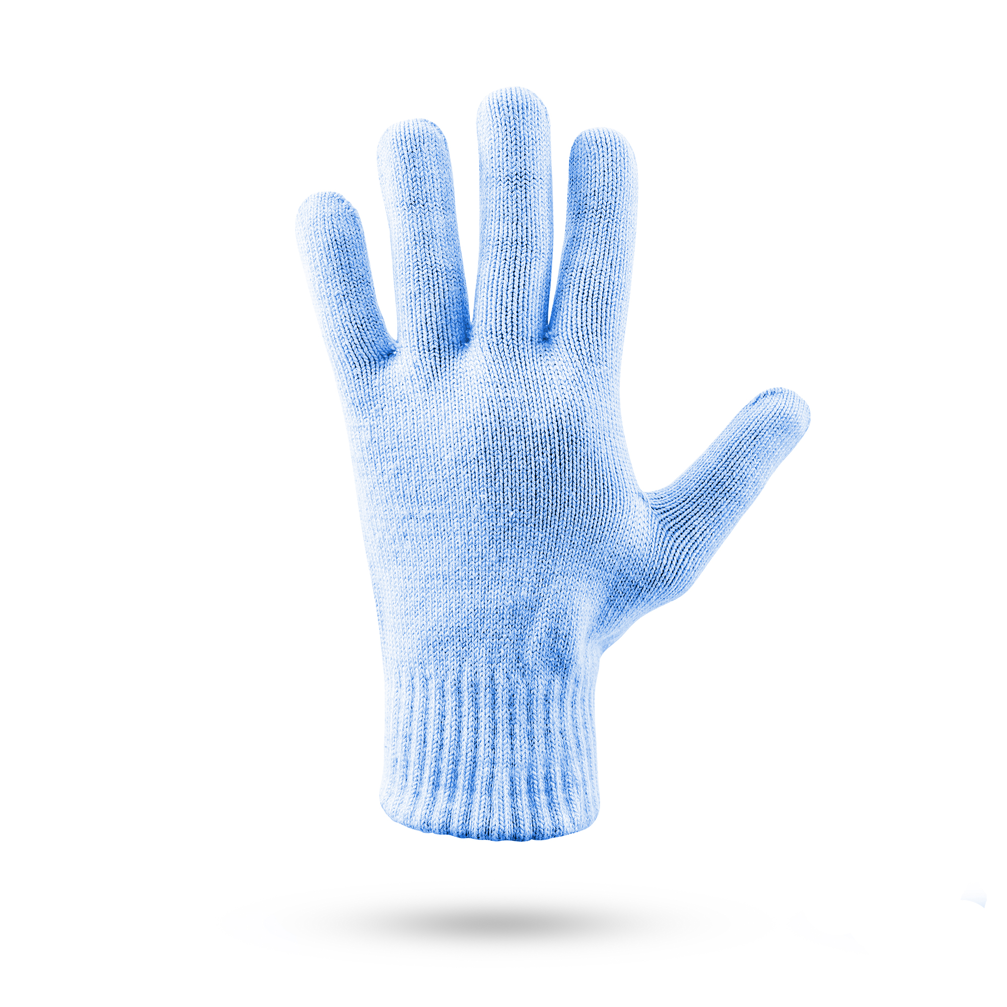 Schutzhandschuh unbeschichtet hellblau 